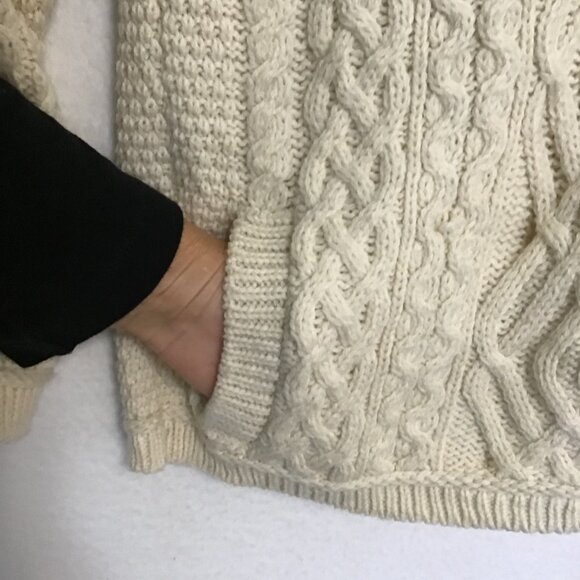 Aran Crafts Knit Merino Wool Zip Jacket Size XS - Picture 11 of 15